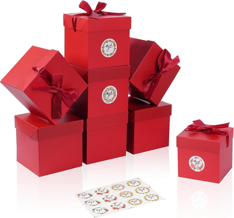 Elephantpackage 12Pack Small Gift Boxes with Lids, Red Gift Boxes with Ribbon for Christmas, Valentine’s day, Present Packing, Party Favor, Candle Boxes, Treat Boxes, Wedding. - Image 3